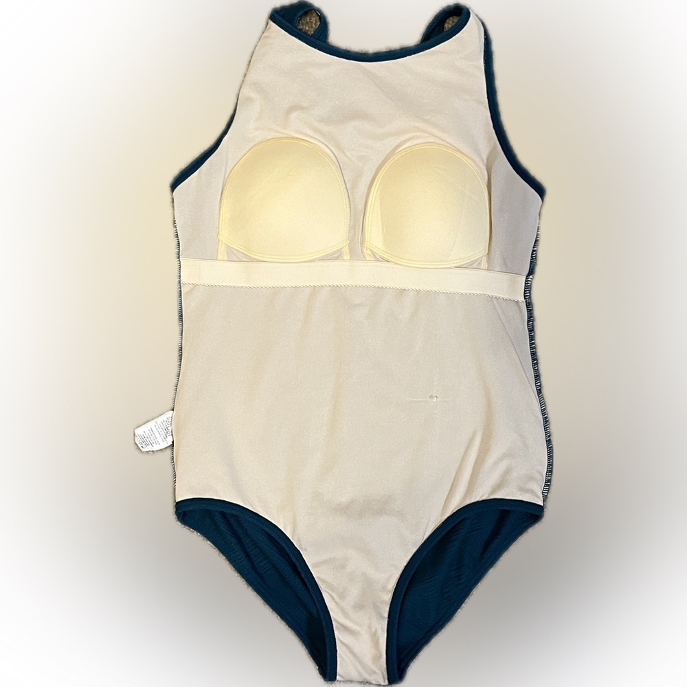 Aquamore Chlorine Resistant Deep Ocean High Neck One-Piece size 8 - Picture 12 of 16